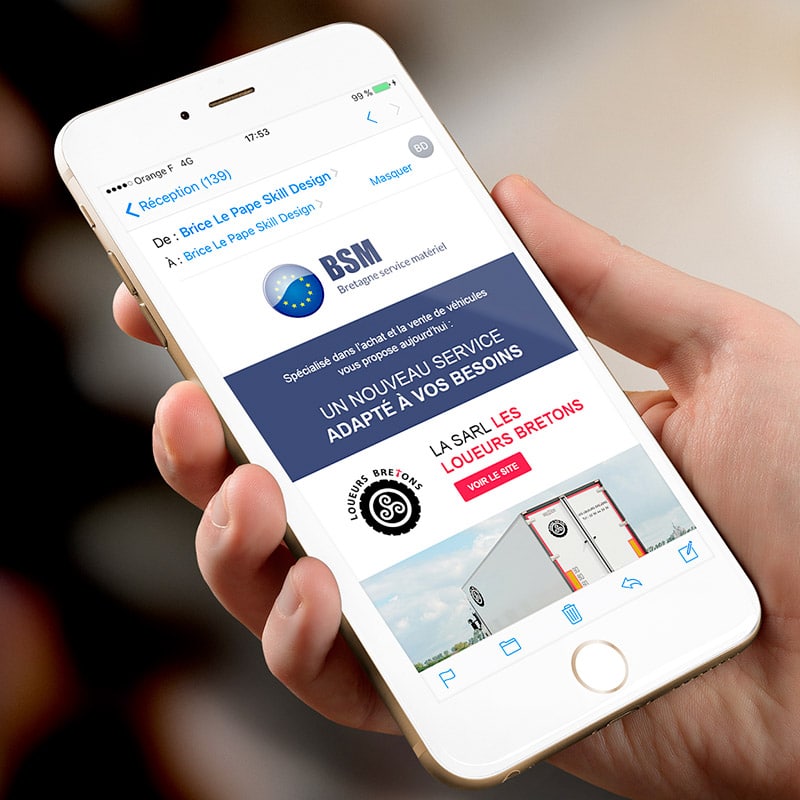 Newsletter responive consultable depuis un mobile