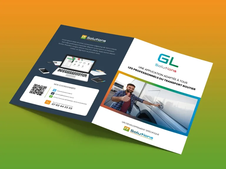 Plaquette d'entreprise pour GL Solutions