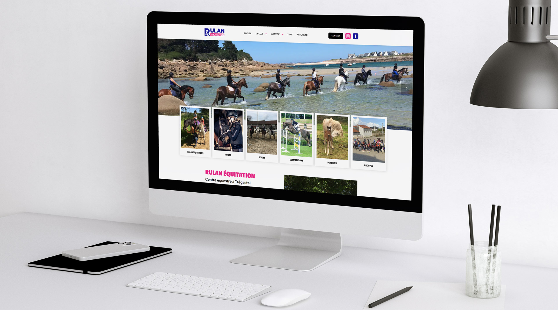Création de site internet pour le centre Equestre du Rulan à Trégastel